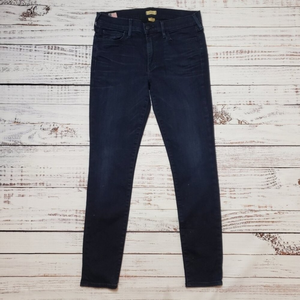 True Religion Halle Mid Rise Super Skinny Jeans Size 30 Dark Wash